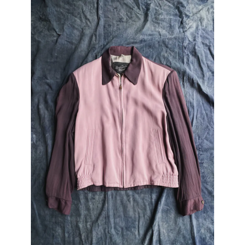  美國西部 雙色拼接 嫘縈短版外套