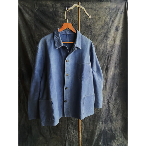 法國藍Moleskin工裝外套